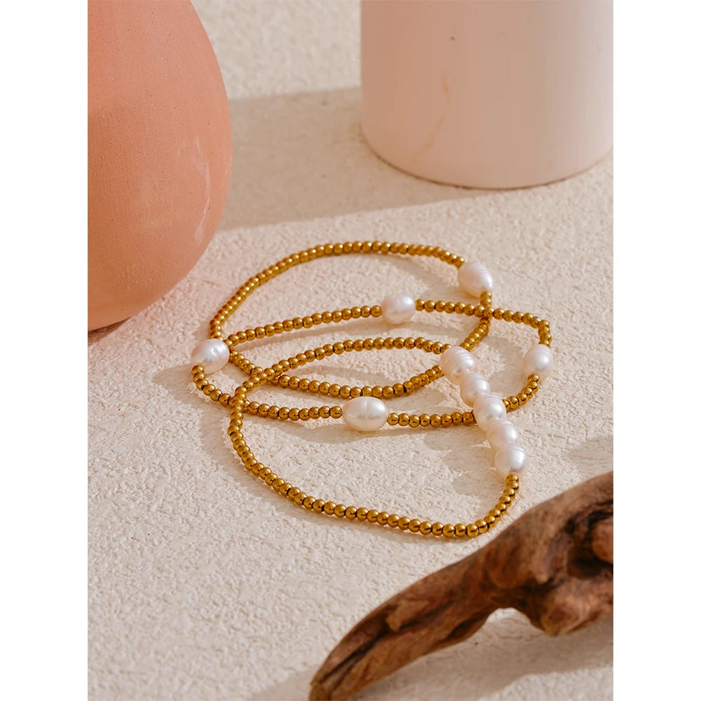 Bracciale Golden Pearl – Raffinatezza Naturale