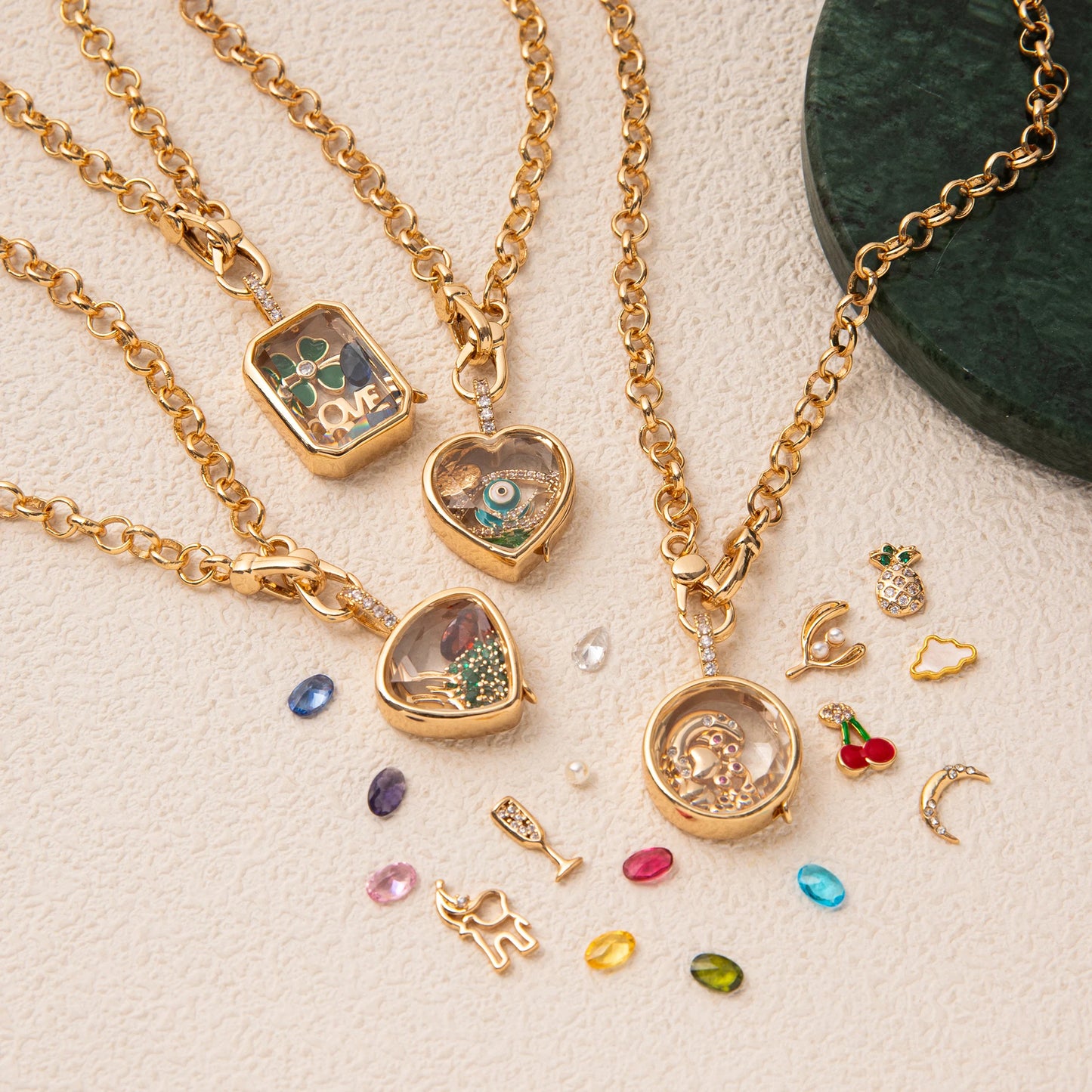 Collana Scrigno dei Desideri – 4 Modelli Apribili con 25 Charm a Scelta