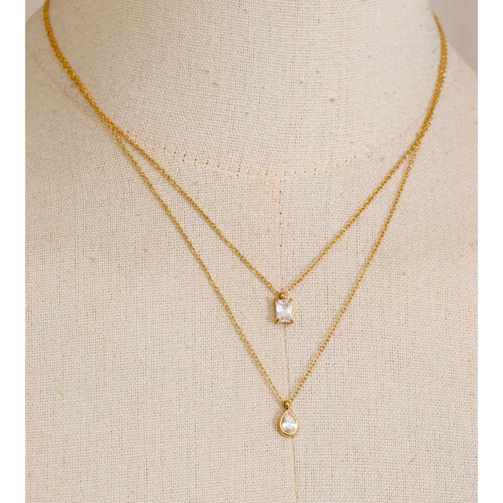 Collana Doppio Splendore – Goccia di Luce