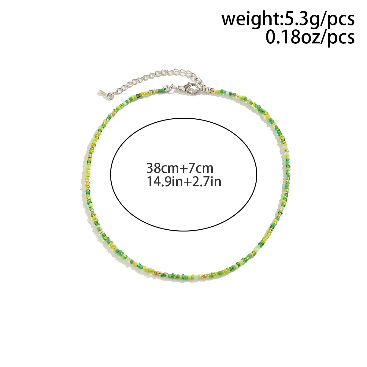 Collana girocollo boho con perline multicolori – Fatto a mano