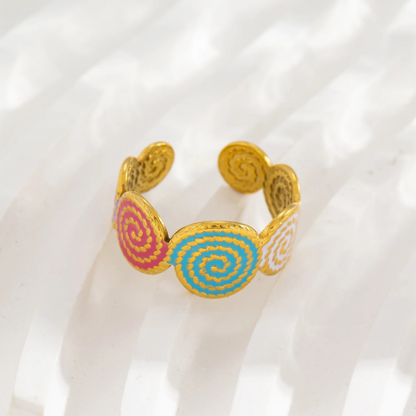Anello “Twist Colorato” – Smaltato minimal