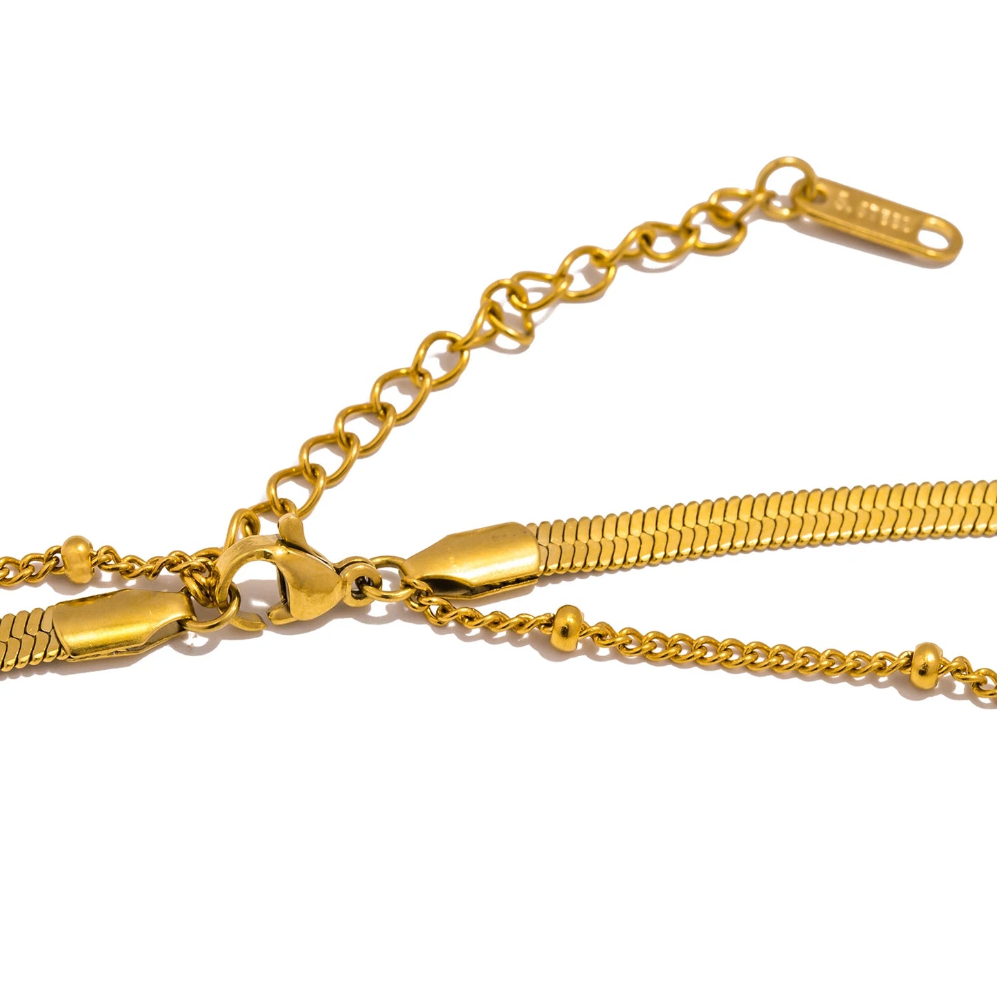 Collana “Doppio Incanto” – Perla & Catena Serpente