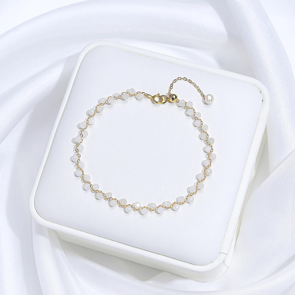 Bracciale con tormalina in pietra naturale in diversi colori