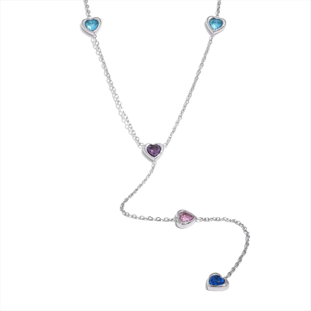 Collana Cuori Arcobaleno – Eleganza e Colore