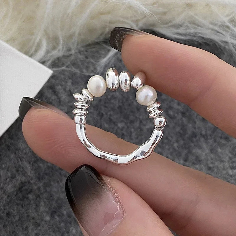 Anello “Goccia di Perla” in argento 925