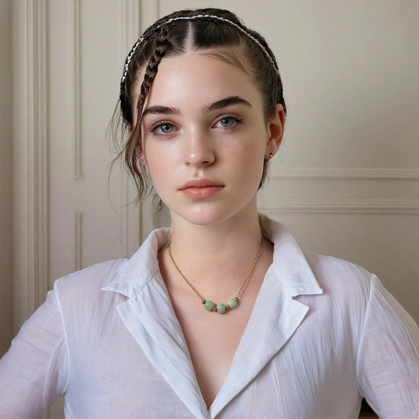 Collana Dorata con Ciondolo in Pietra Naturale – Eleganza e Stile senza Tempo