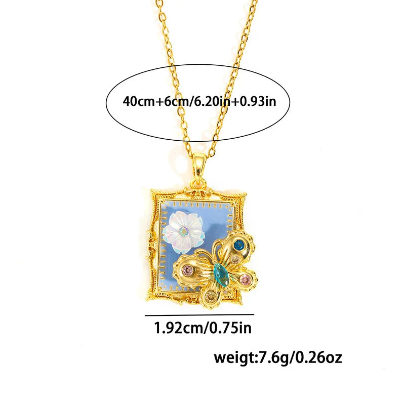 Collana con Ciondolo Smaltato Vintage – Stile Retrò Elegante