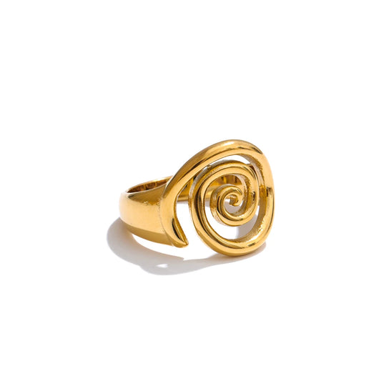 Anello Conchiglia Ocean Series β Anello Trendy Placcato Oro PVD