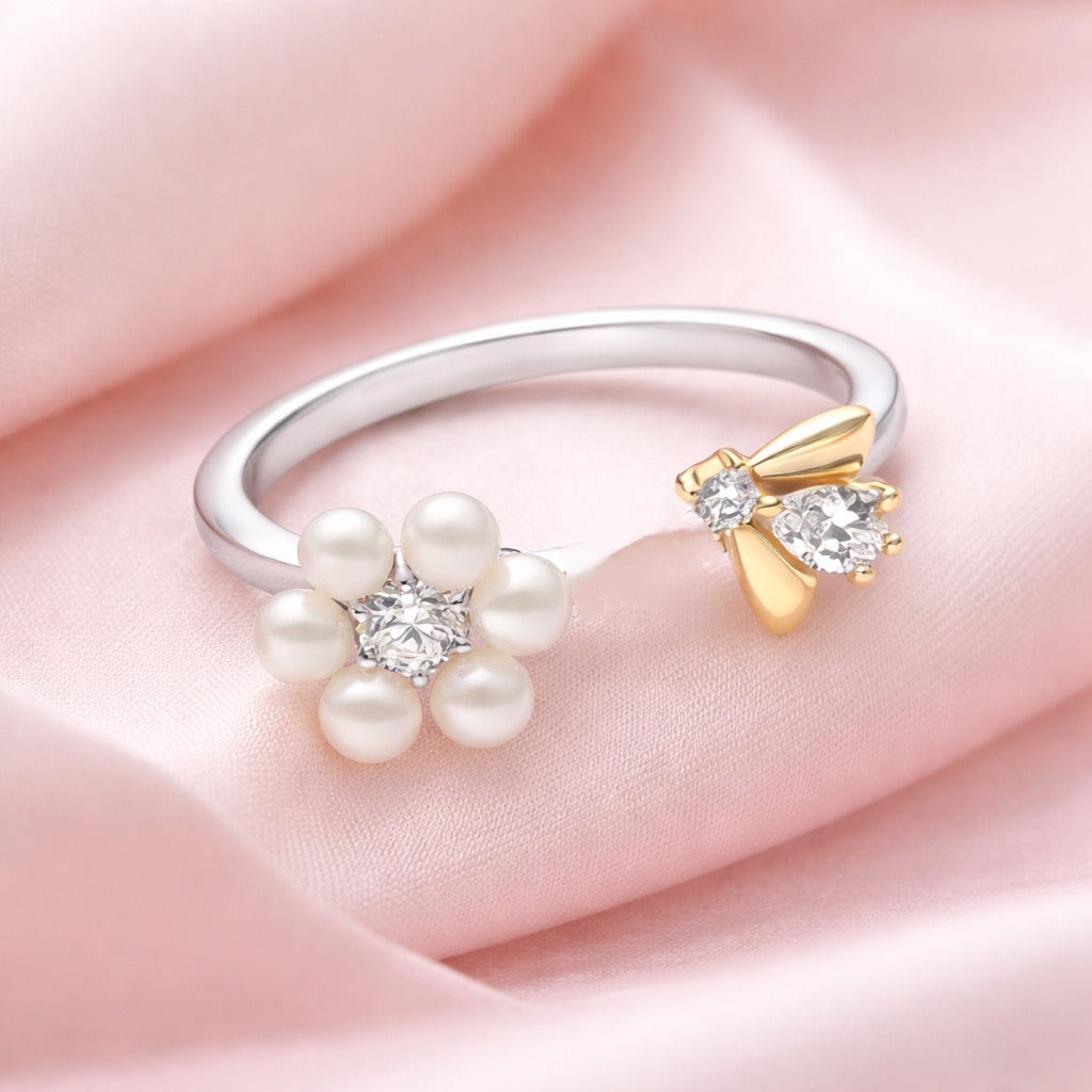 Anello Ape e Fiore in Luce