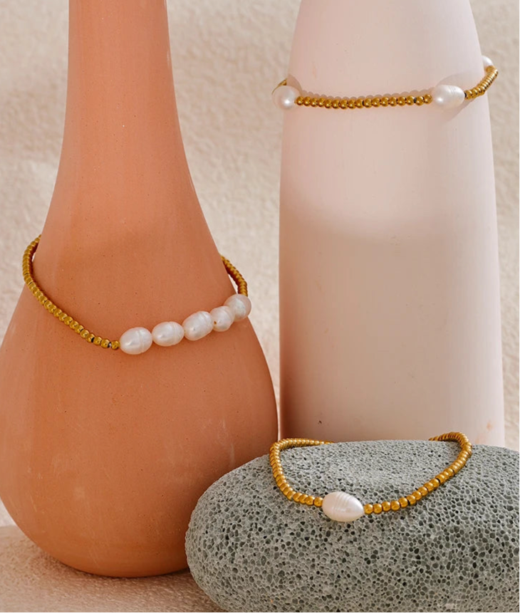 Bracciale Golden Pearl – Raffinatezza Naturale