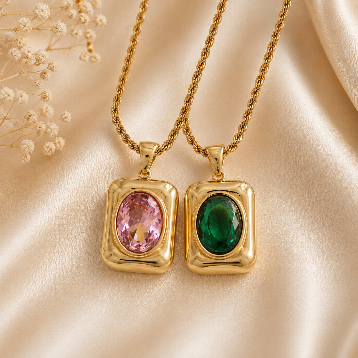 Collana Gemme Gemelle Oro
