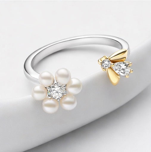 Anello Ape e Fiore in Luce