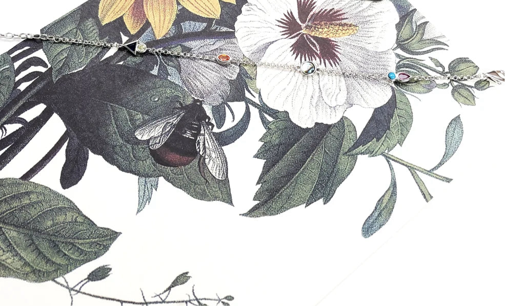 Bracciale Boho in Argento 925 con Pietre Colorate e Zirconi