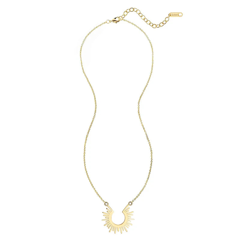 Collana Sole Geometrico – Eleganza Dorata