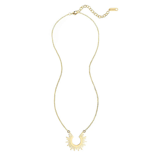 Collana Sole Geometrico – Eleganza Dorata