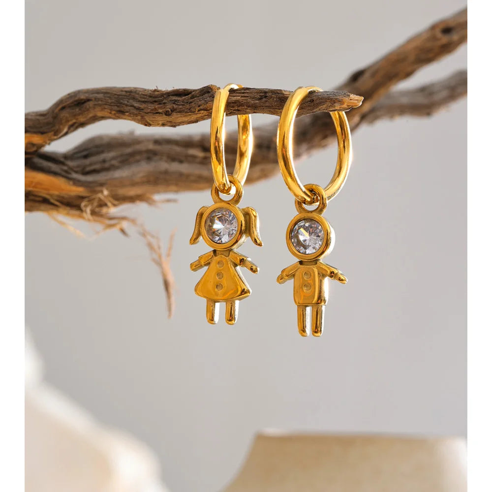 Orecchini “Little Love” – Cerchi Dorati & Zirconi