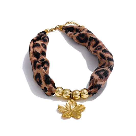 Collana Leopardo con Ciondolo – Sole o Fiore | Stile Boho Chic