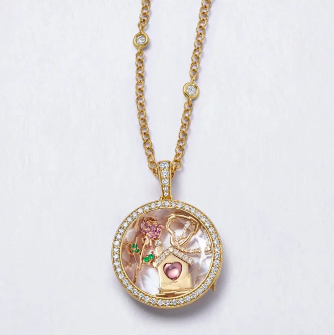 Collana Scrigno Silver, Gold e Brillantini