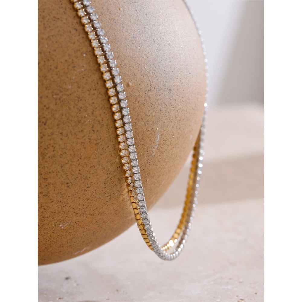 Collana Tennis con Zirconi