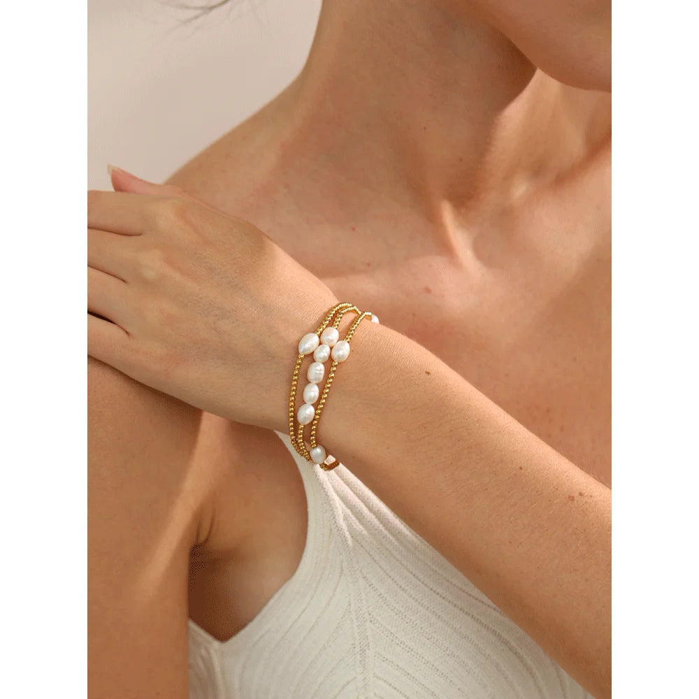 Bracciale Golden Pearl – Raffinatezza Naturale
