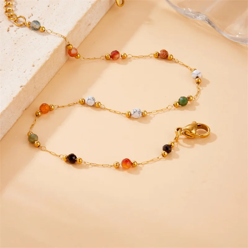 Riflessi di Colore – Bracciale con Perline Naturali