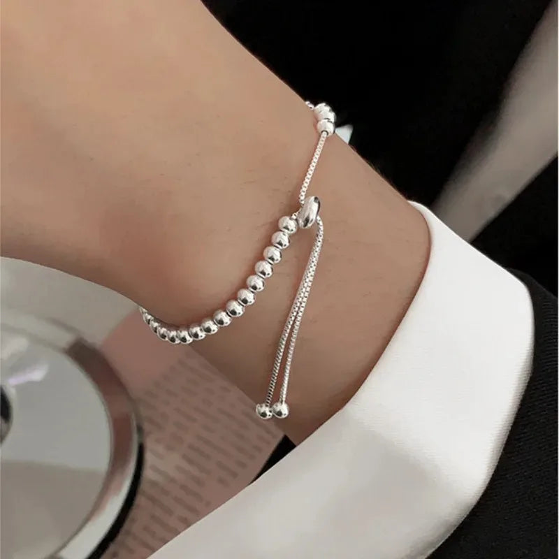 Bracciale con perline intrecciate