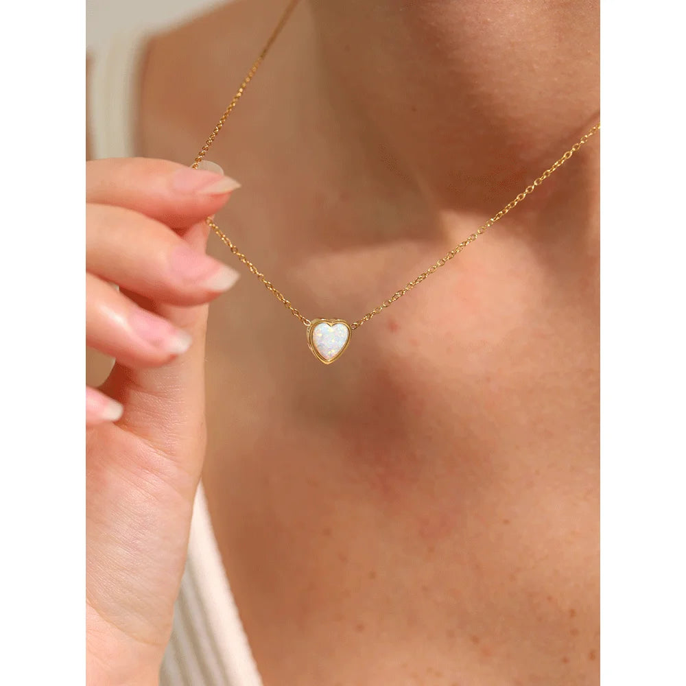 Collana Heart Glow – Acciaio Inossidabile Oro o Argento
