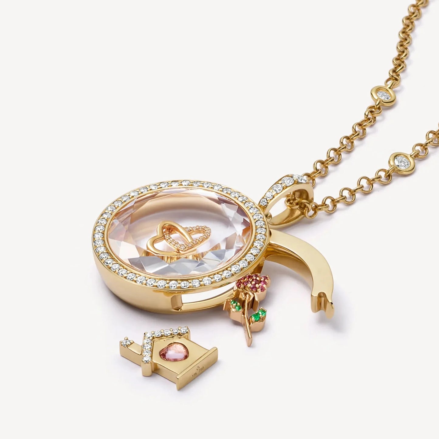Collana Scrigno Silver, Gold e Brillantini