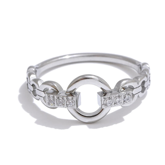 Anello Cerchio di Luce – Zirconi Eleganti