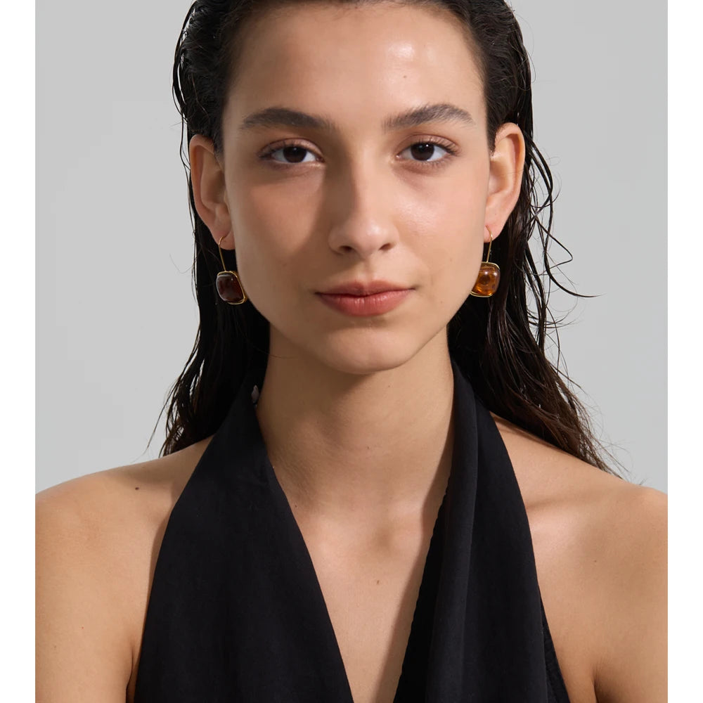 Orecchini “Soft Amber” – Eleganza Lunare