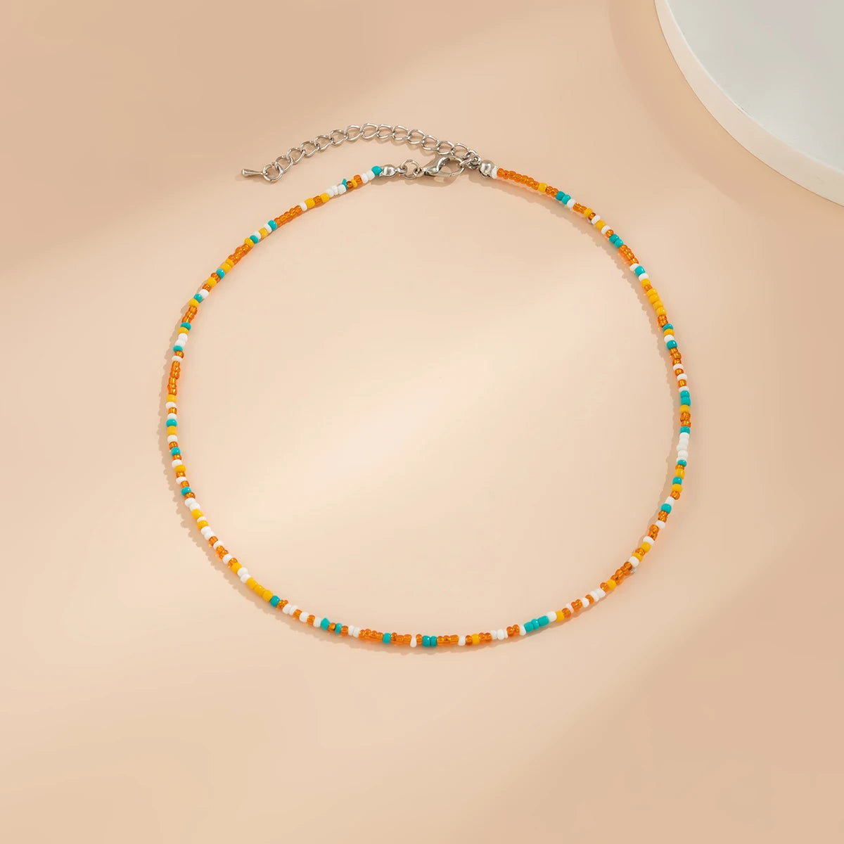 Collana girocollo boho con perline multicolori – Fatto a mano