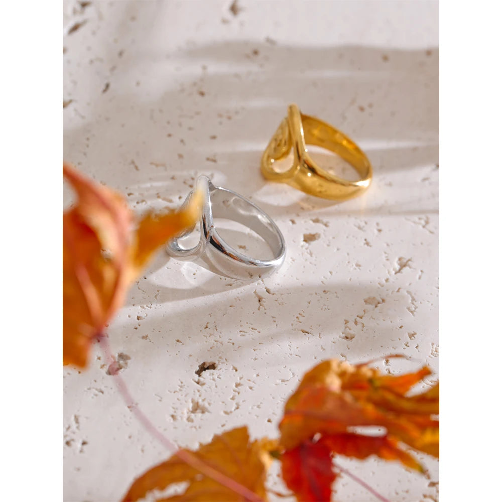 Anello Conchiglia Ocean Series – Anello Trendy Placcato Oro PVD