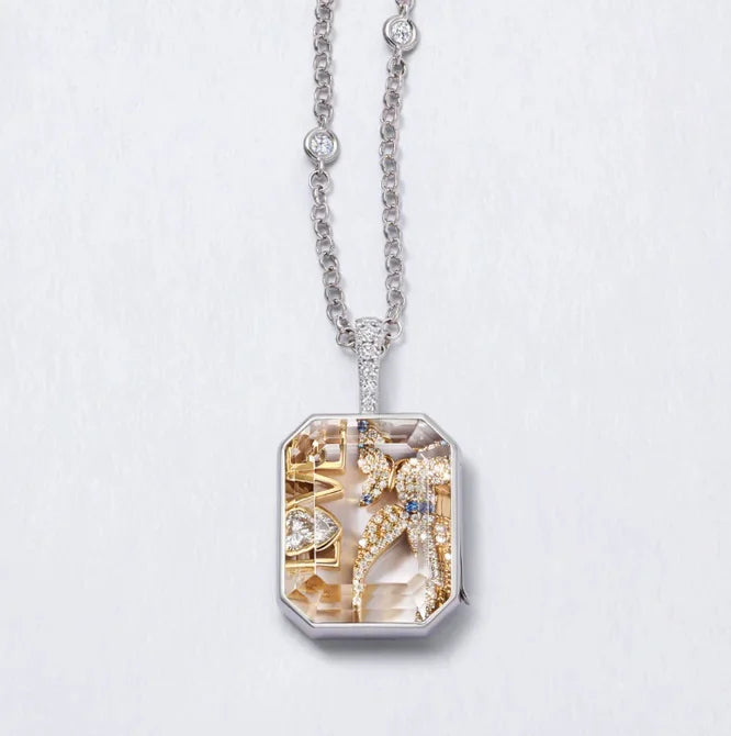 Collana Scrigno Silver, Gold e Brillantini