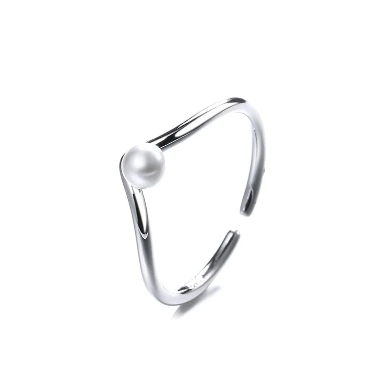V di Perla – Anello regolabile in argento 925