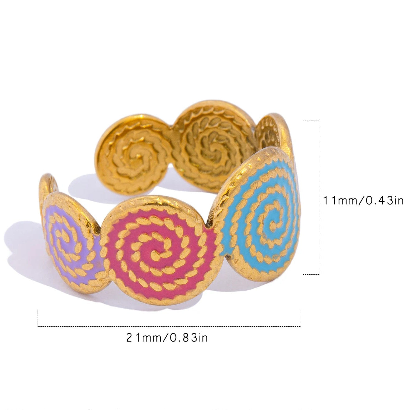 Anello “Twist Colorato” – Smaltato minimal