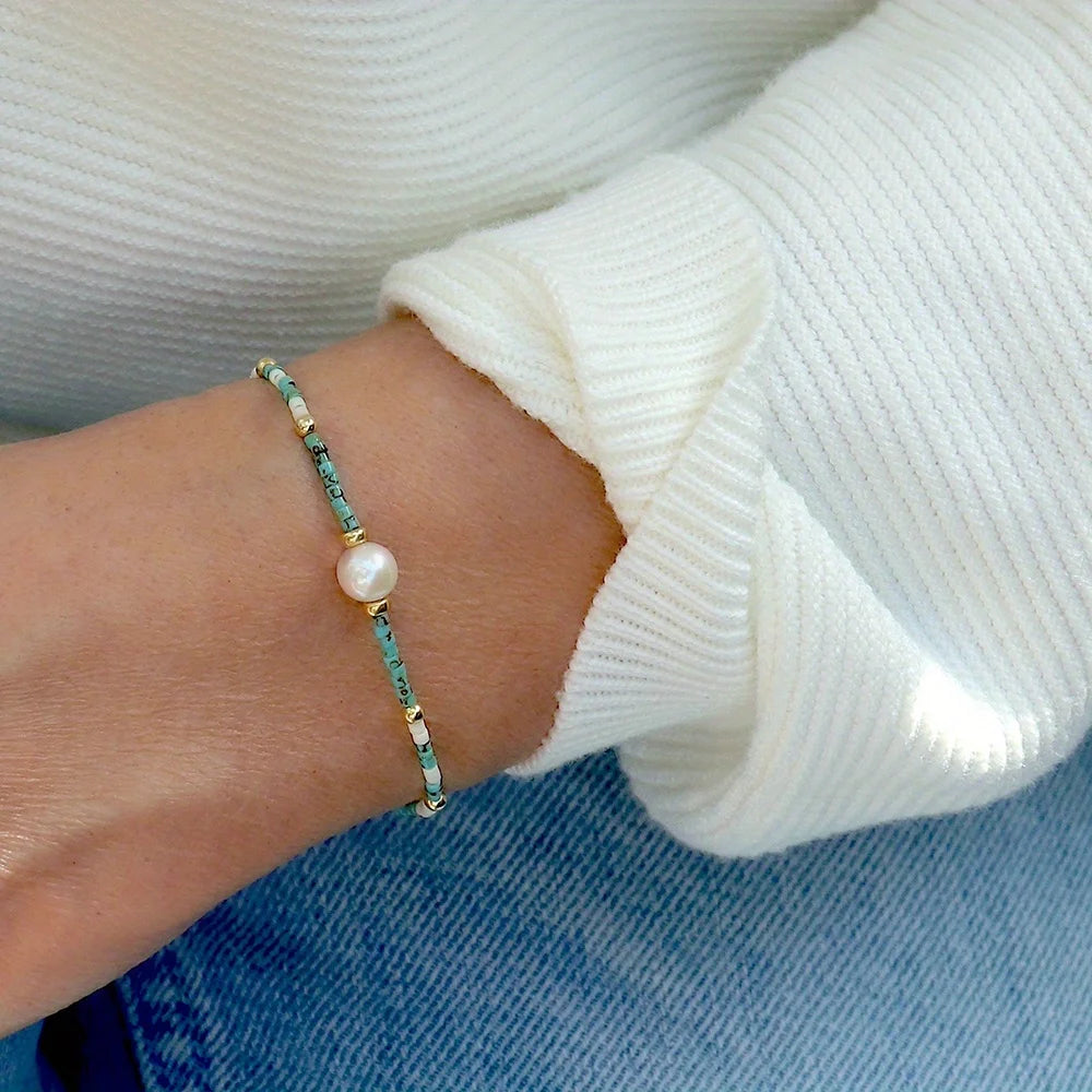 Bracciale Boho con Perle Intrecciate
