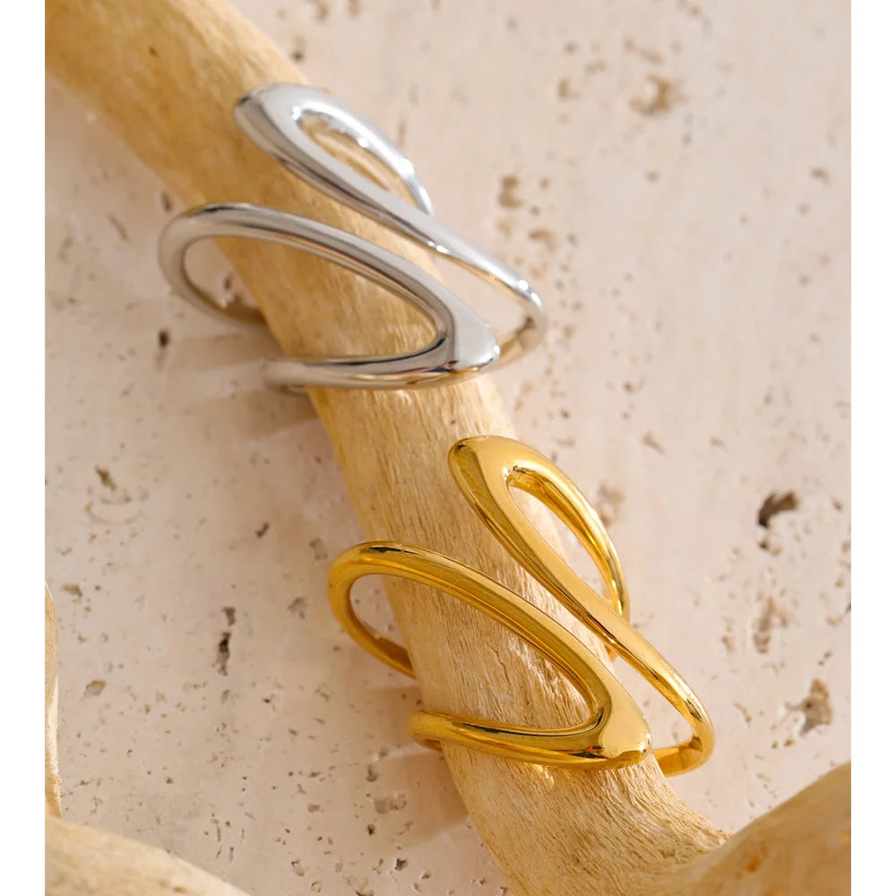 Anello “Aura Line” – Forme Fluide