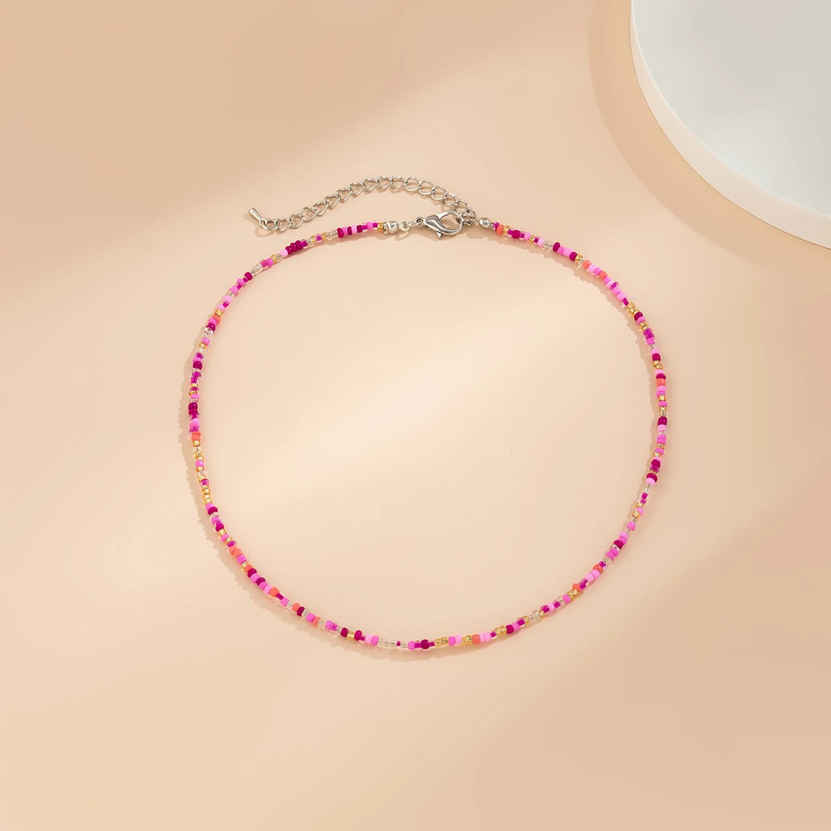 Collana girocollo boho con perline multicolori – Fatto a mano