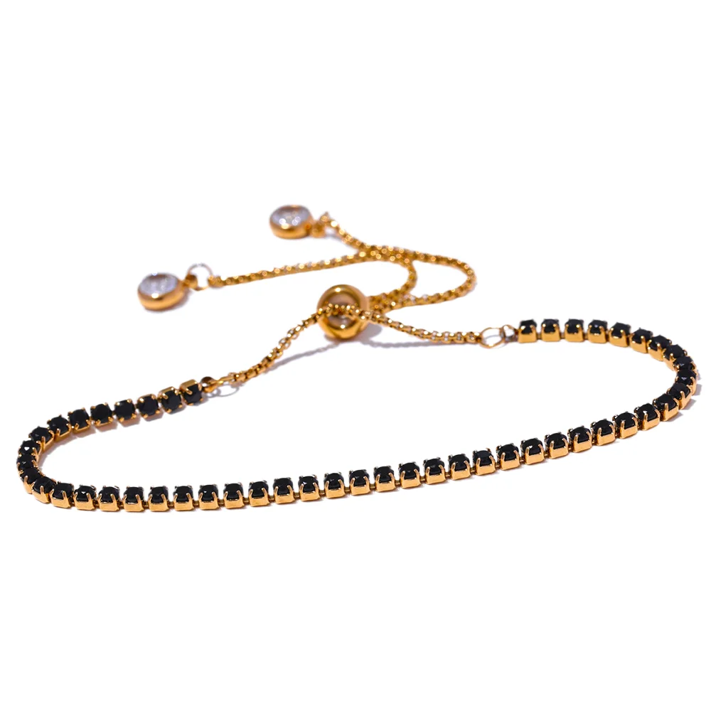 Bracciale zirconi colorati in acciaio inossidabile