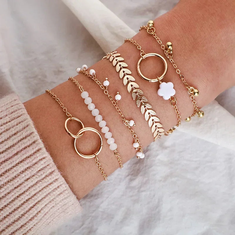 Collezione Dual Charm – Set Braccialetti Oro & Argento (5 o 6 pz)