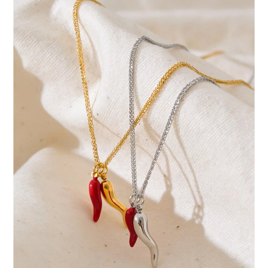 Collana “Twin Flame” – Ciondolo Smaltato