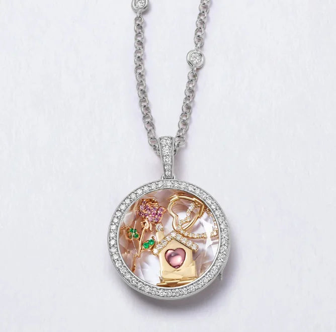 Collana Scrigno Silver, Gold e Brillantini