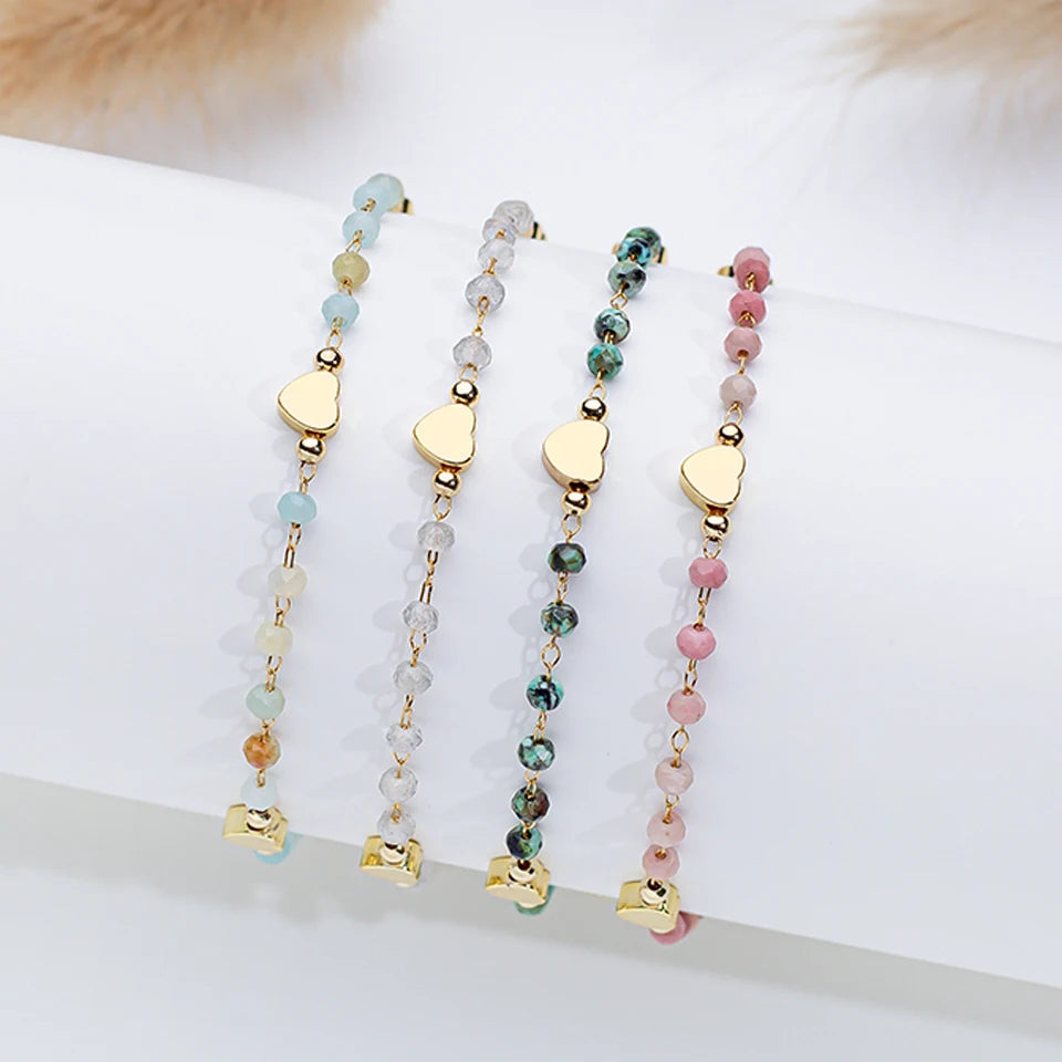 Bracciale in pietra naturale con cuore – Lavorazione artigianale