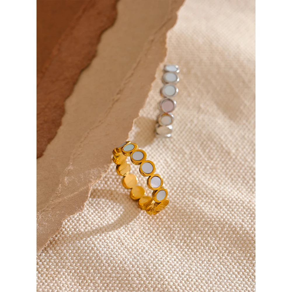 Anello Conchiglia Rotonda – Riflessi di Mare