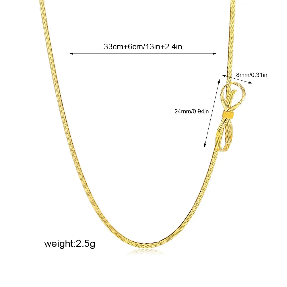 Collana Fiocco Dorato – Minimal Chic