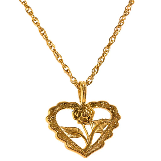 Collana Cuore Fiorito – Eleganza Romantica