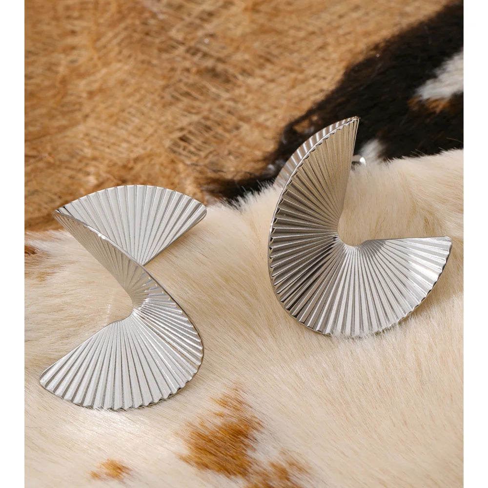 Orecchini Ventaglio Geometrico Oro