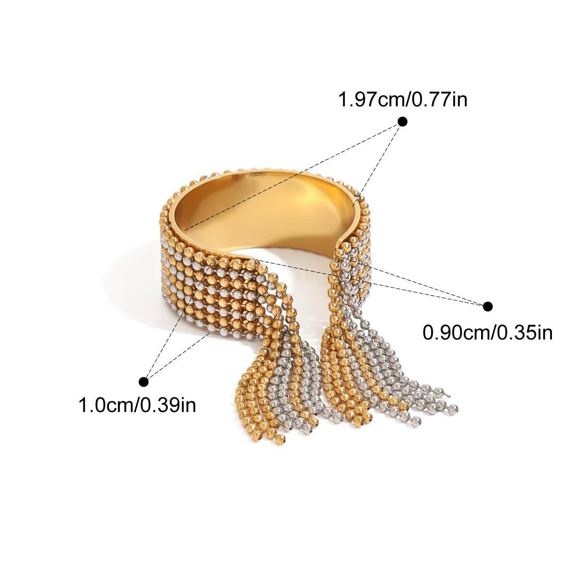 Bracciale con nappa e anello – Eleganza senza tempo