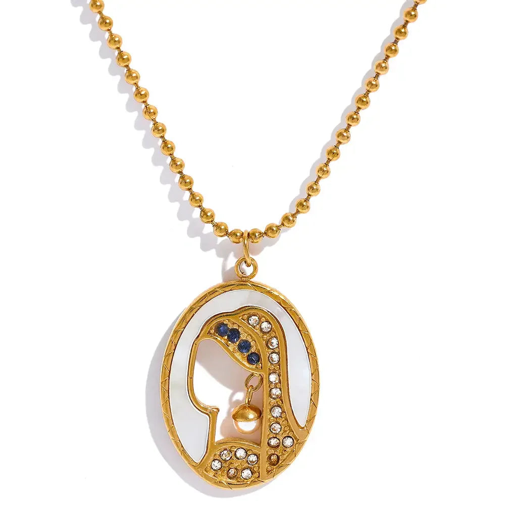 Collana Ritratto Dorato – Grazia e Luce