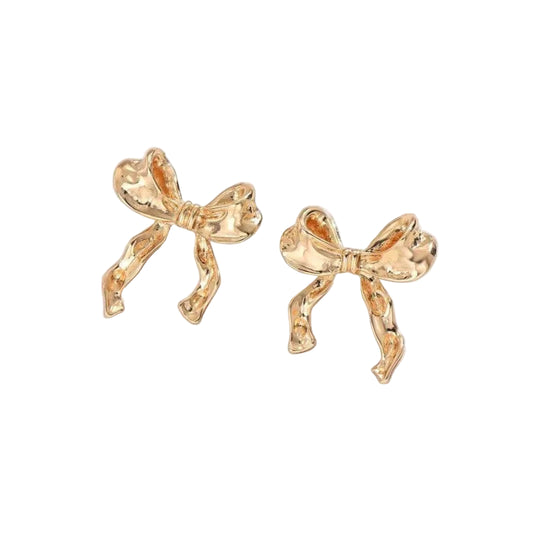 Orecchini  Fiocchi dorati eleganti in stile vintage